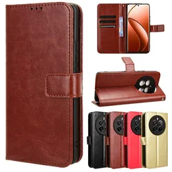 Leather Flip Case For Realme 13 Pro+ 12 Pro Plus 5G 11 Pro+ 11x Protective Cover Wallet Card Slot Kickstand Coque Fundas Capa