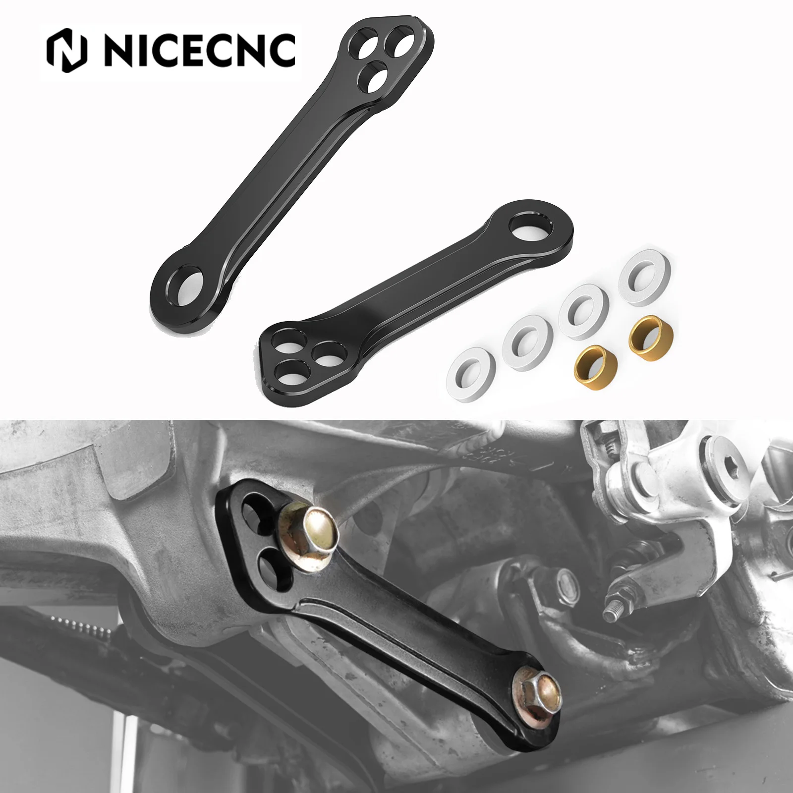 

NICECNC For Suzuki DRZ 400 S DRZ 400 SM DRZ 400E DRZ400S DRZ400SM DRZ400 DRZ 400 E S SM 2000-2024 Multi-Level Lowering Link Kit