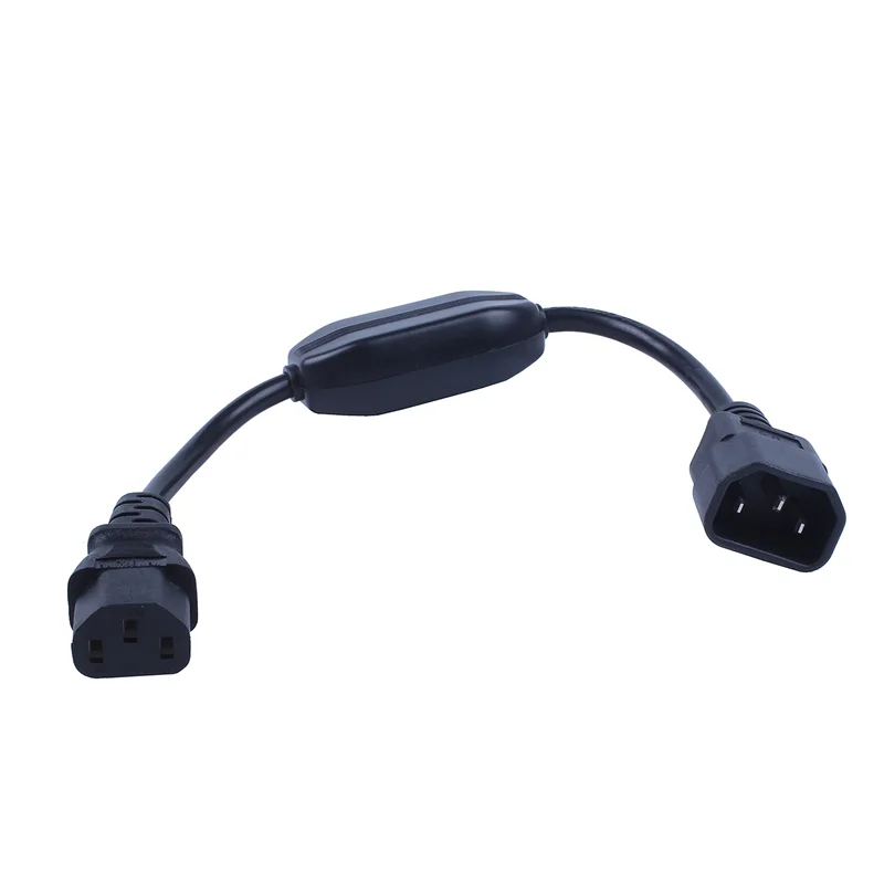 5X 특수 PDU UPS 전원 코드 케이블, IEC 320 C14 - C13 온/오프 스위치 포함 30Cm 검정색