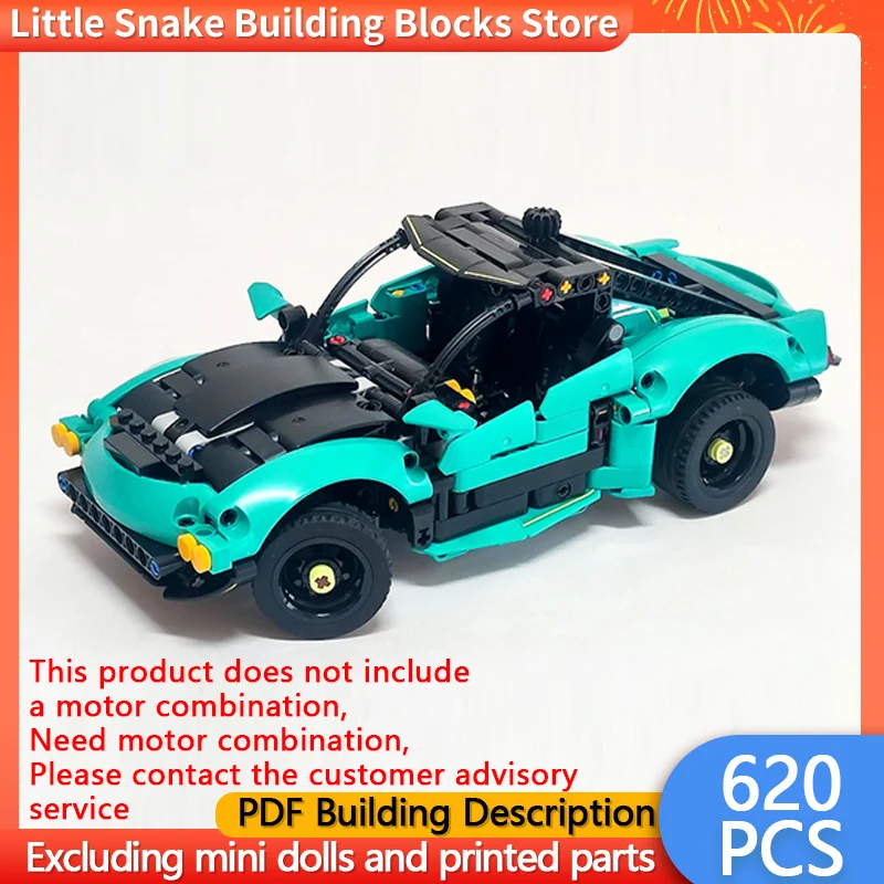 City Car Model MOC Building Bricks Dune Blue Off-Road Vehicle Modular Technology Gifts Holiday Assemble Children Toys Suit