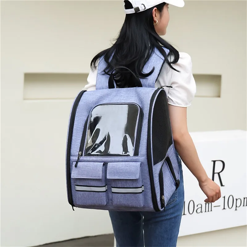 

Breathable Pet Trolley Case Portable cat Backpack large Detachable Cat dog Travel Carrier Bag Outdoor Ventilation pet bag Pocket