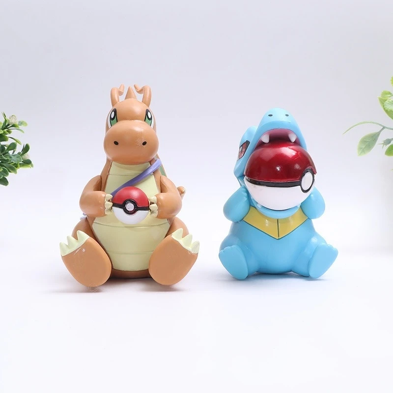 ポケモンモデルモンスターボールフィギュア子供のおもちゃアニメーション誕生日ギフトトトダイルドラゴニット人形車の装飾装飾