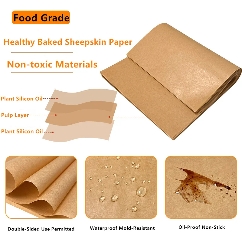 Food Baking Baking Paper Oil-absorbing High-temperature Resistant Food Oil Paper Packaging Paper Double-sided Silicone Oil Paper