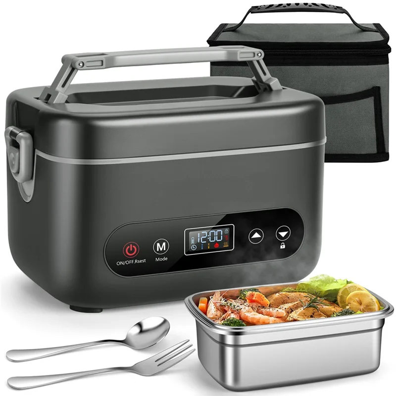 

A98I-Cordless Electric 1.2L Lunch Box-Portable Food Warmer 20000Mah Rechargeable, 5-Sided Heating, For Office& Outdoors