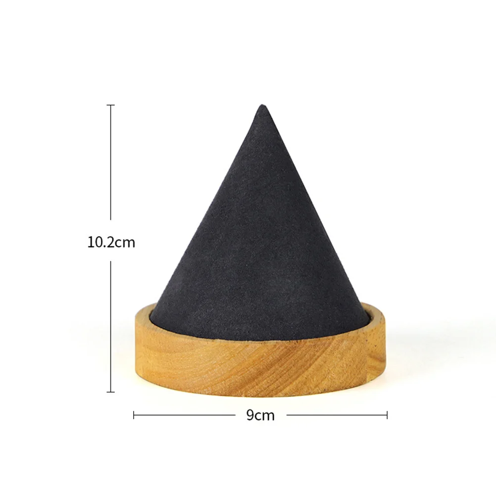 Jewelry Organizer Stand Necklace Display Storage Shelving Ornament Cone Holder Wooden