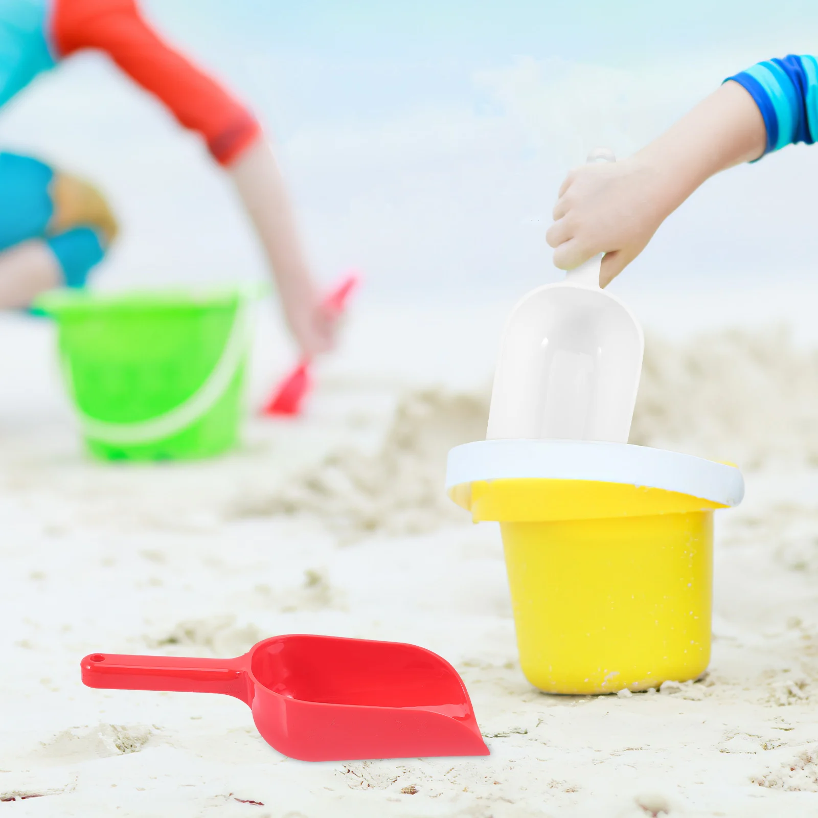 

4 Pcs Sand Shovels Kids Beach Toys Plastic Stainless Steel Digging Tools Summer Outdoor Gifts Children Gardening Litter