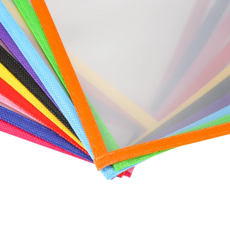 10Pcs Reusable Dry Erase Pockets, Assorted Colors For Children Kids Students