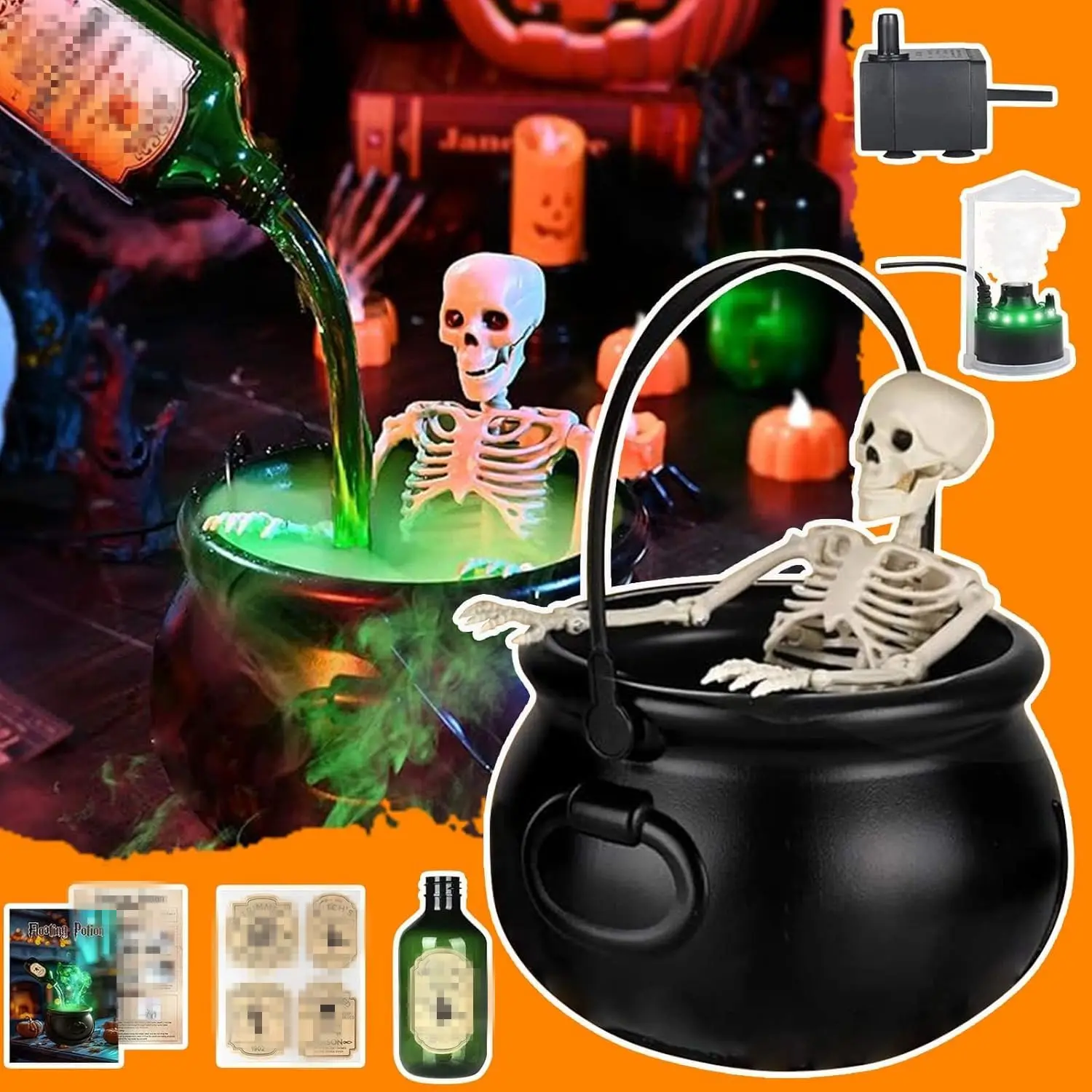 

Halloween Decorations Indoor Decorations Indoor W/ Witches Cauldron Party Decor Decoration Set for Home Yard Lawn Garden