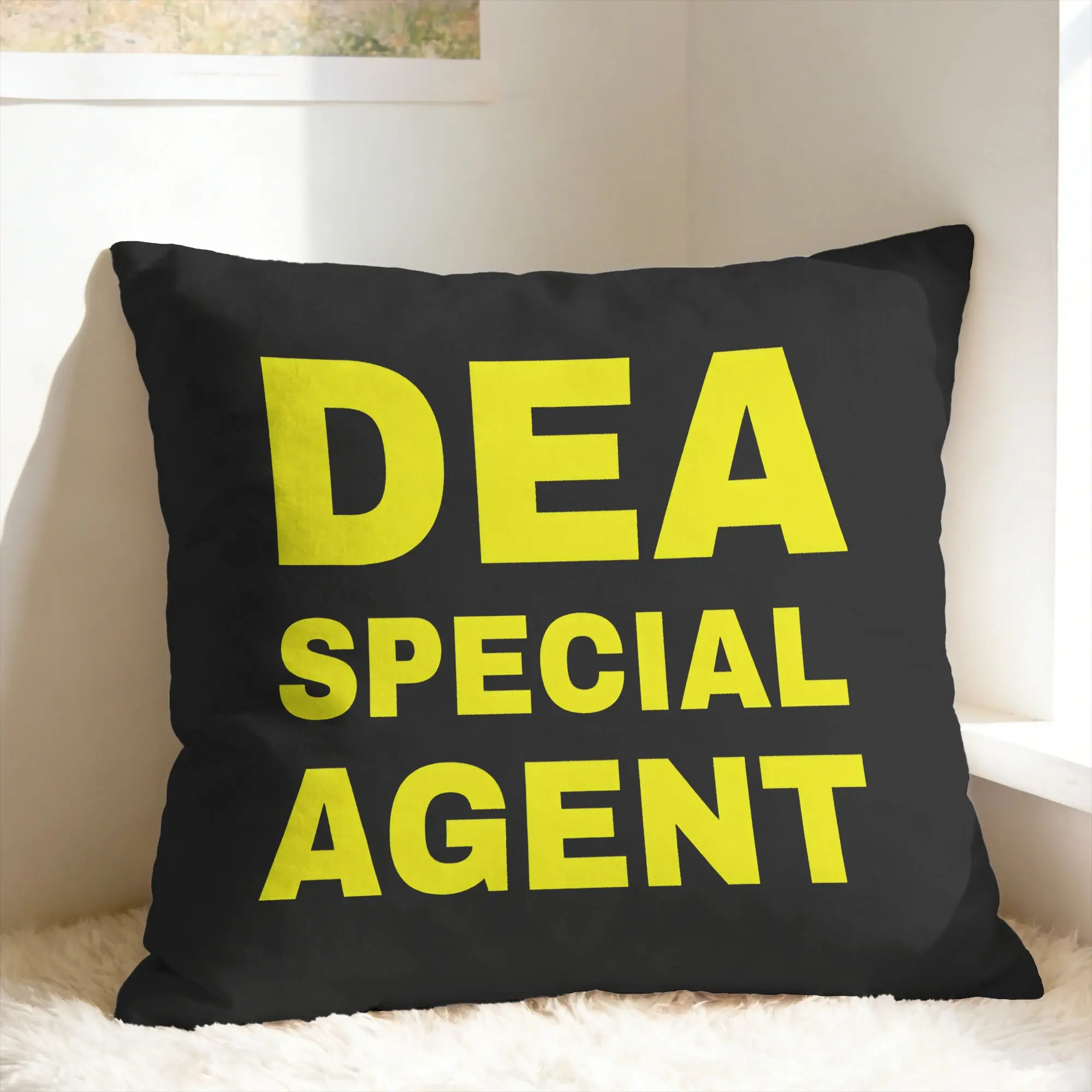 DEA Special Agent Drug Enforcement Administration Pillow Case  Novelty Pillow Cover Soft Pillowcases Sofa Couch Bed Living Room