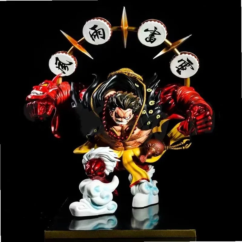 One Piece Luffy Gear 4 Snakeman GK Statue Kabuki Edition Black/Red Interchangeable Face Anime Figure Collectible Model - view 4