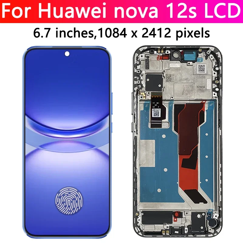 FOA-LX9 Premium Lcd For Huawei nova 12s LCD Display Touch Screen Digitizer Panel Assembly Lcd Screen With Frame