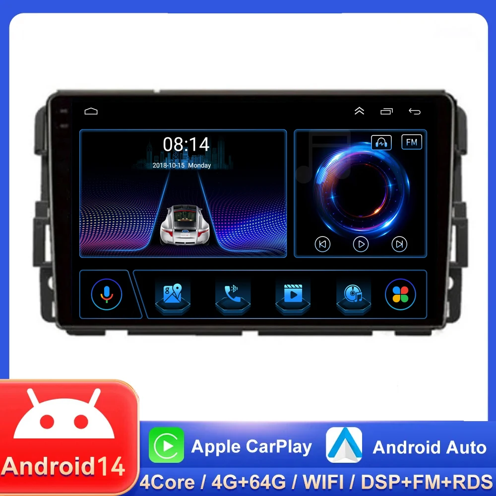 

Android 14 Car Radio For Chevrolet Silverado Impala GMC Yukon Acadia Sierra Navigation GPS Multimedia Video Player DSP Stereo