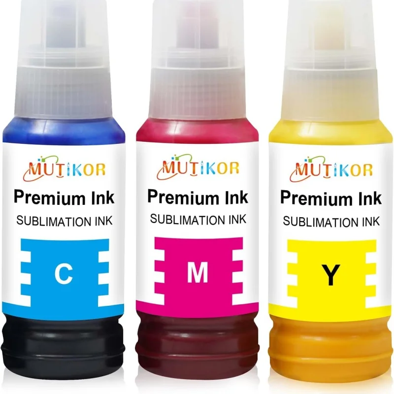 

Бутылки с сублимационными чернилами, 3x100 мл, цветные, с термолентой, сменный блок, совместимые для ET2400 ET2720 ET2760 ET2750 ET4800 ET-2800 E