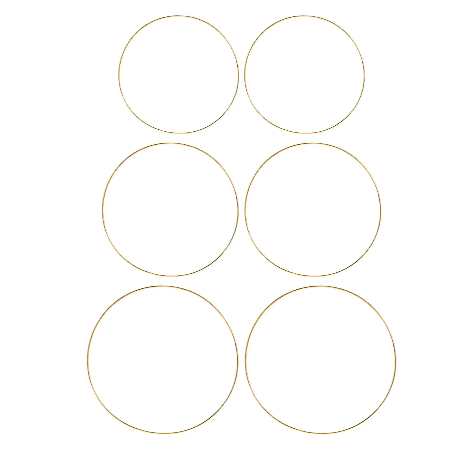 Metal Flower Hoop para DIY, Round Hoop, Wreath Frame, Artesanato, 2pcs