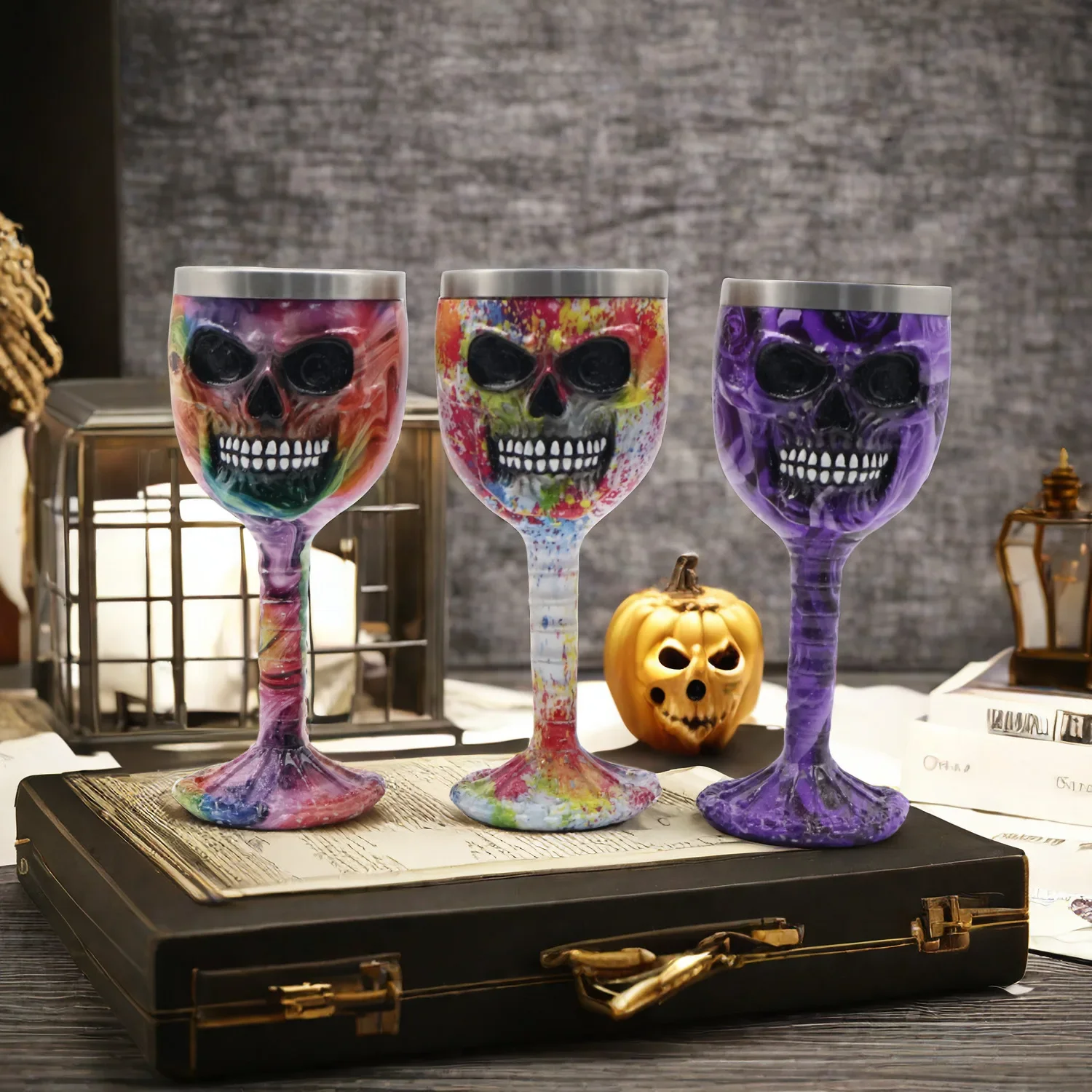 

Skull Cup Resin Skull Tall Cup Personalized Bar Skull Cup Halloween Gift Gift