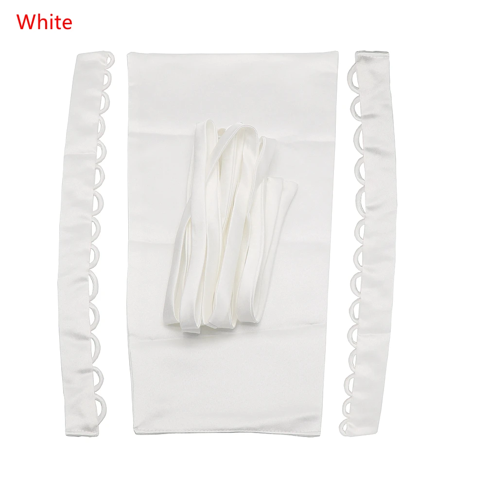 4PCS/Set Wedding Dress Zipper Replacement Adjustable Corset Back Kit Lace-Up Satin Ribbon Ties For Evening Gown Bridal Banquet