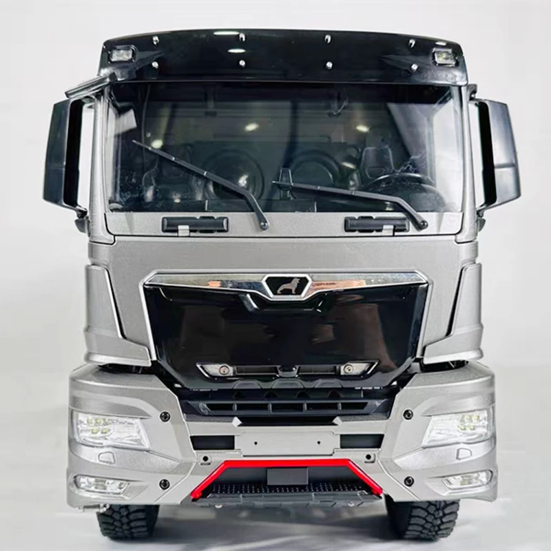 1/14 CNC Metal RC Truck Cab with Opening Doors for RC Dump Truck Tipper Upgrade Alloy Body Shell DIY Parts