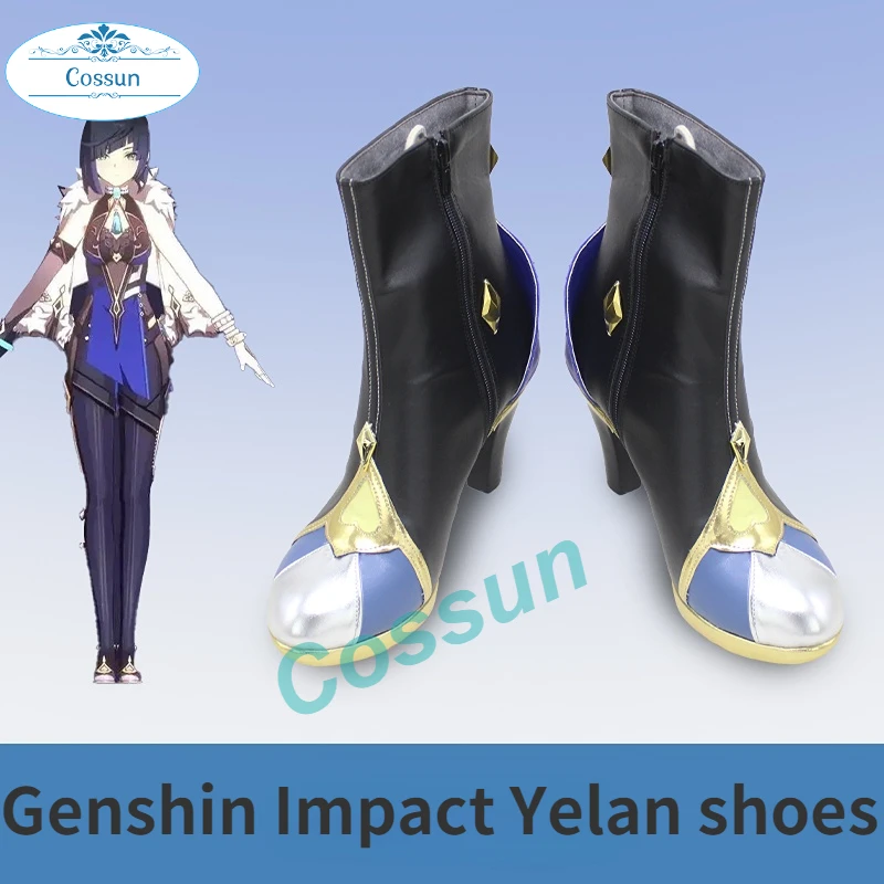 

New Arrival Game Genshin Impact Yelan Cosplay Shoes Yelan Women Shoes High Heels Cosplay Shoes