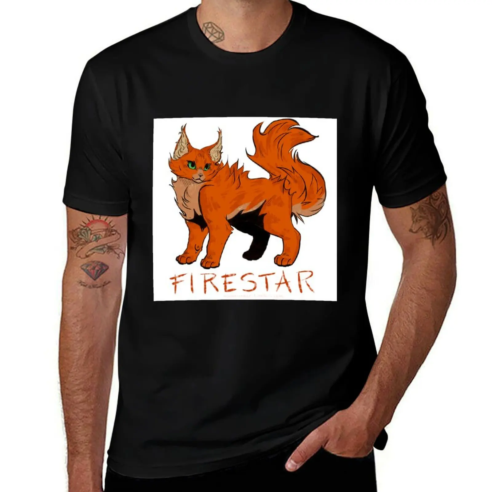 

Футболка Firestar, мужская футболка из 100% хлопка, мужская винтажная футболка с рисунком