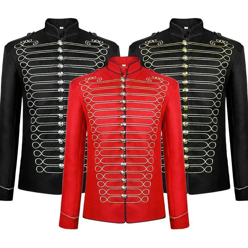 

Новый средневековый готический мужской костюм на Хэллоуин, винтажный наряд барабанщика, традиционная этническая одежда для выступлений на сцене