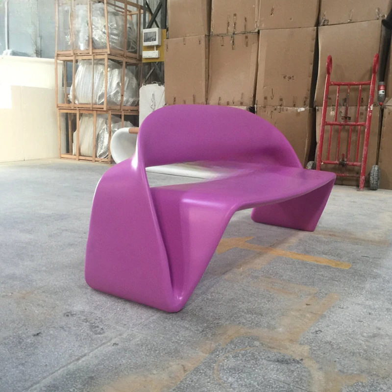 Custom FRP leisure chair shopping mall Meichen special-shaped public waiting stool, outdoor park creative bench