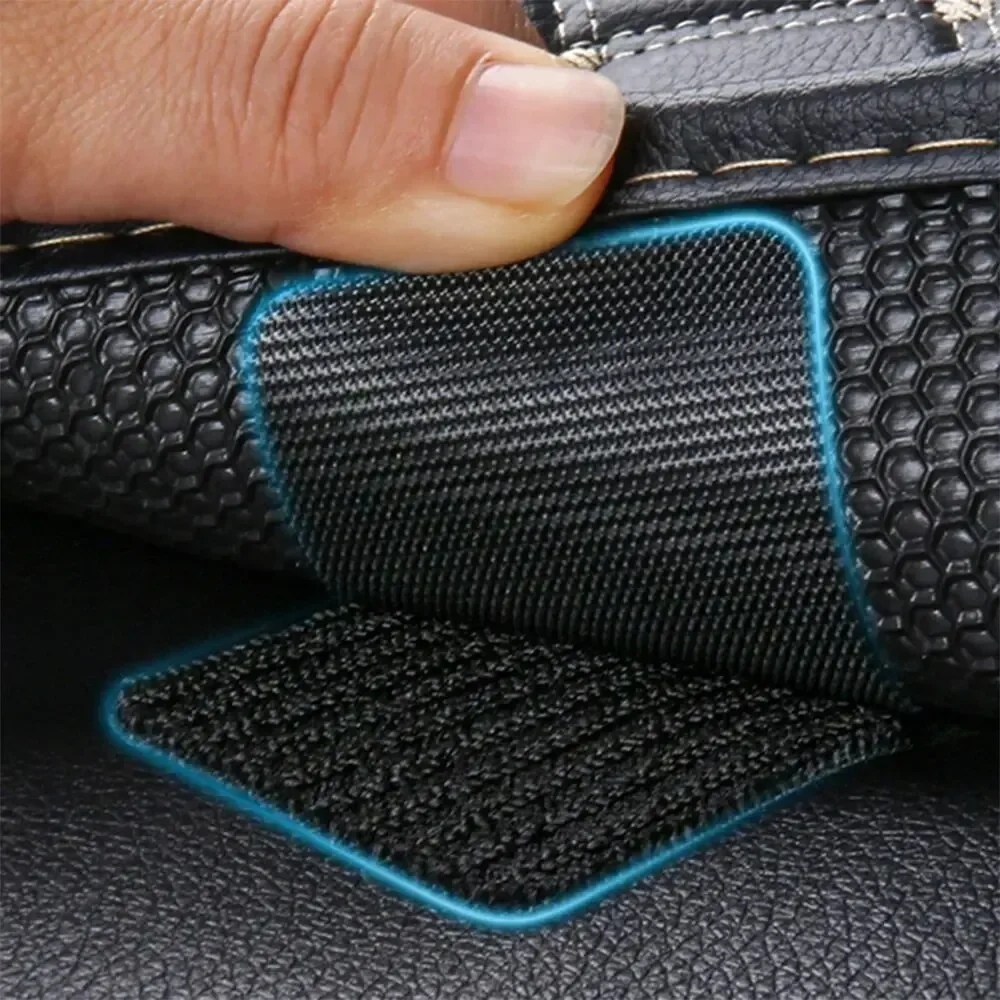 Car 5/10pairs Carpet Mat Fixing Stickers Universal Car Foot Pad Invisible Non Slip Tape Nylon Magic Tape Auto Traceless Adhesive