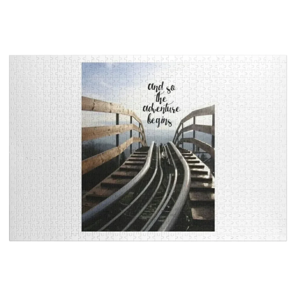 

Rollercoaster gift Jigsaw Puzzle Personalize Customized Kids Gift Personalized Adult Wooden Puzzle