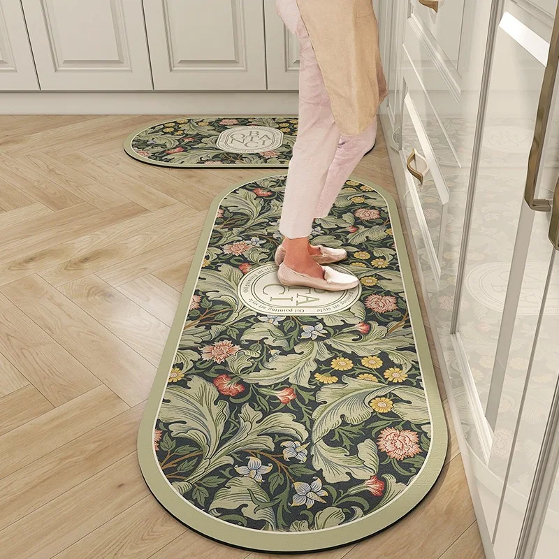 New Kitchen Rug Durable Home Entrance Doormat High-end Mats For Floor Waterproof House Hold Washable Non-slip Large Carpet