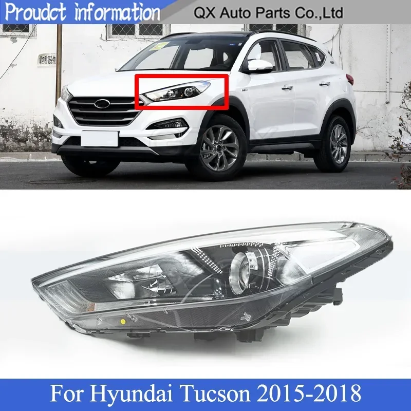 

CAPQX Front bumper head light lamp For Hyundai Tucson 2015-2018 head lamp light headlamp Front headlight