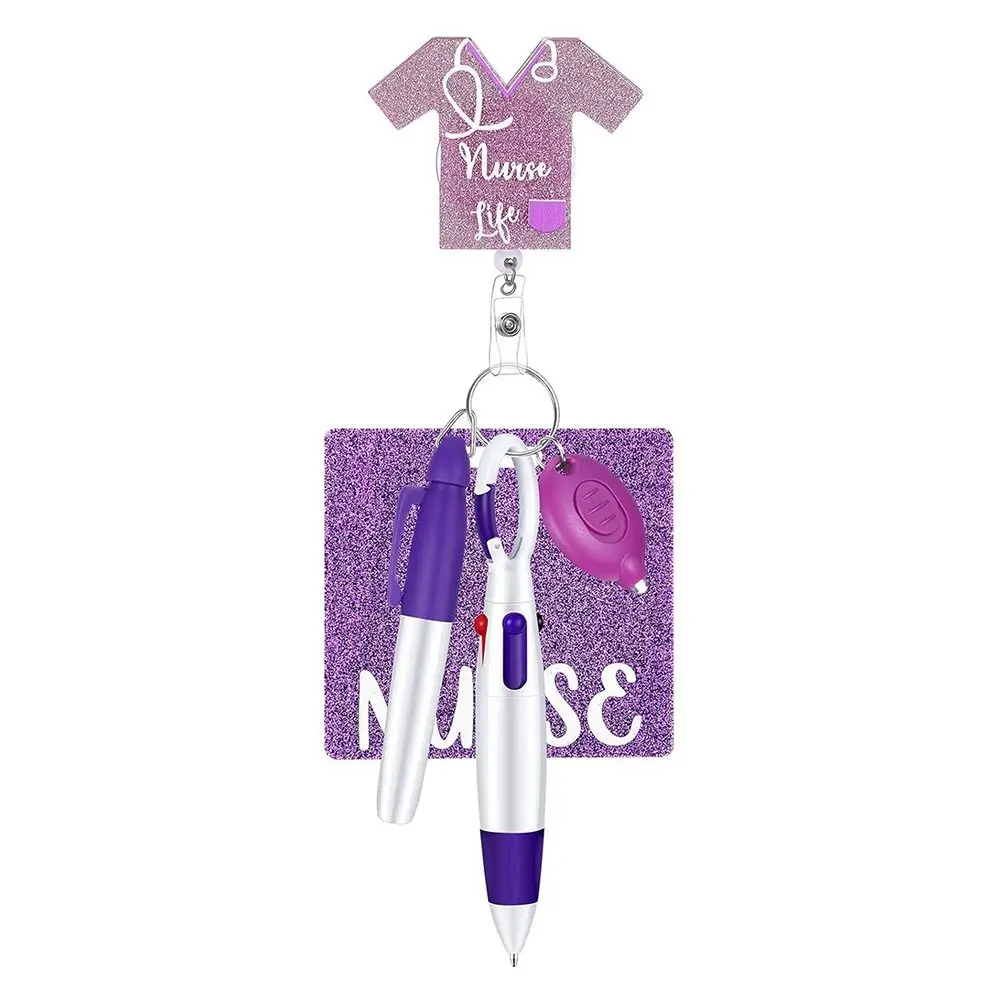 Fashion Retractable Nurse Pen Pack Lanyard Portable Nurse Badge Clip Keychain ID Badge Reels