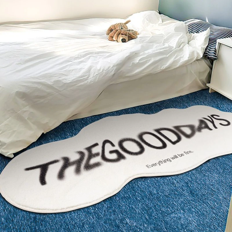 

TheGoodDay Bathroom Door Fake Fur for Girls Bedroom Decoration Renovation Carpet Absorbent Tapestry Non-slip Floor Mat Kids Gift