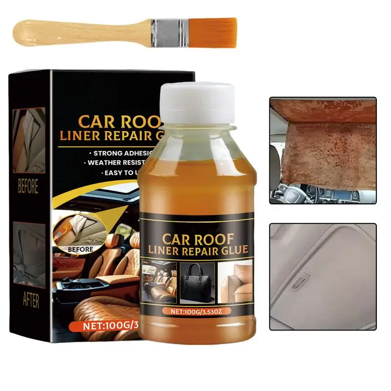 Auto Headliner Adhesive Car Roof Liner Quick Repair 100g Instant Strong Bonding Automotive Adhesion Promoter Leather Liquid