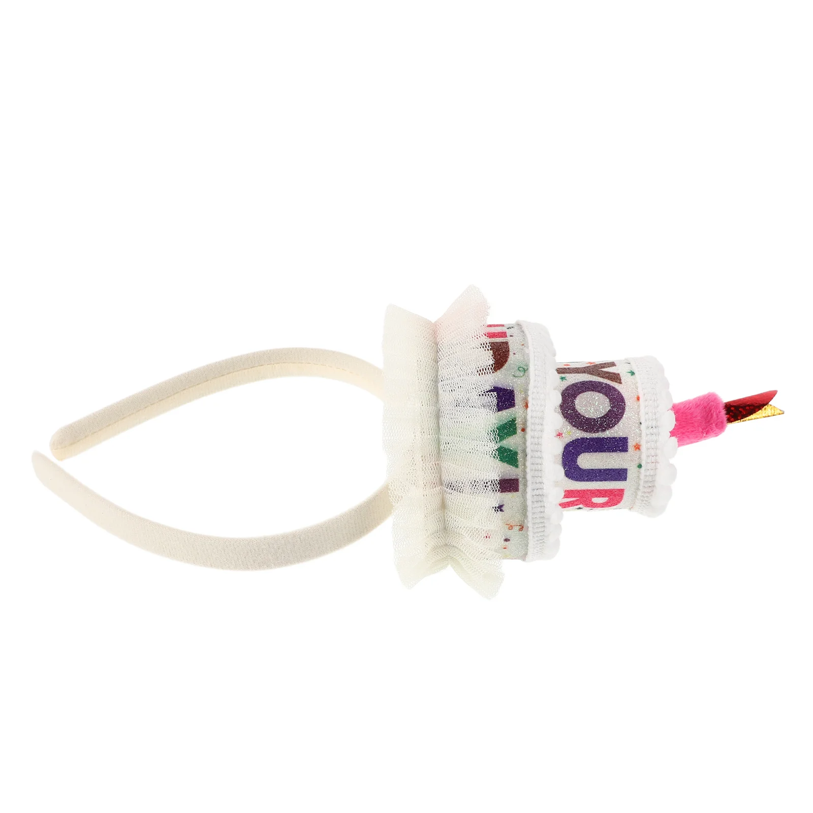 

Cake Headband Birthday Hat for Girls Women Party Craft Headgear Photo Props Lightweight Materials Versatile Accessory