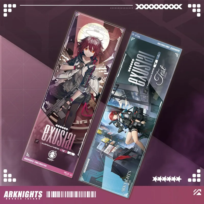 Anime Game Arknights Lappland Skadi the Corrupting Heart Specter W Lappland Bookmarks Laser Ticket Cosplay Collection Card