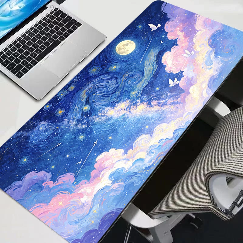 Mouse pad Abstract oil painting professional eSports game players Speed Lock Edge Rubber Game Desk Mousepad Keyboard Mat