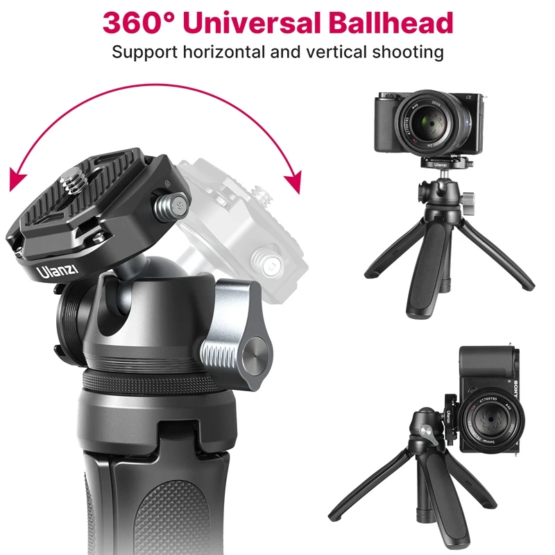 Ulanzi MT-46 Mini Tripod Extend With Quick Instal Release Kit For DSLR SLR Camera Smartphone Tripod Live With Cold Shoe