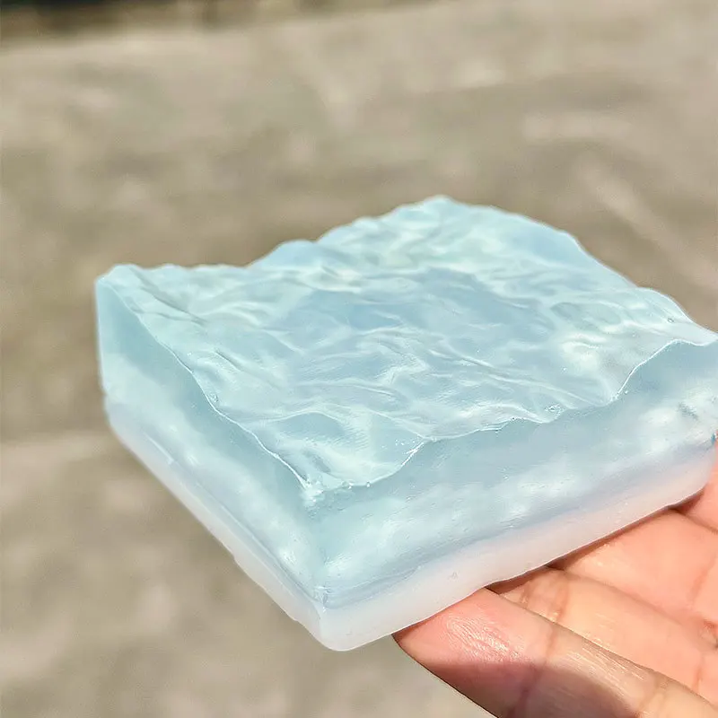 ของเล่นบีบสควิชชี่รูปทรงลูกบาศก์มหาสมุทร นุ่มมาก บรรเทาความเครียด ลูกบาศก์ใส ของเล่นเหนียวรูปมหาสมุทร ของเล่นสร้างสรรค์รูปสระว่ายน้ำ ของเล่นเสริมพัฒนาการทางประสาทสัมผัส