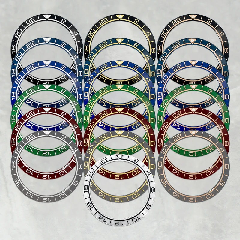38mmx30.6mm Curved Ceramics Bezel Insert Fits Seamaster Style SKX007 SKX009 SRPD Case NH35 NH36 Men Watches Replace Bezel Ring