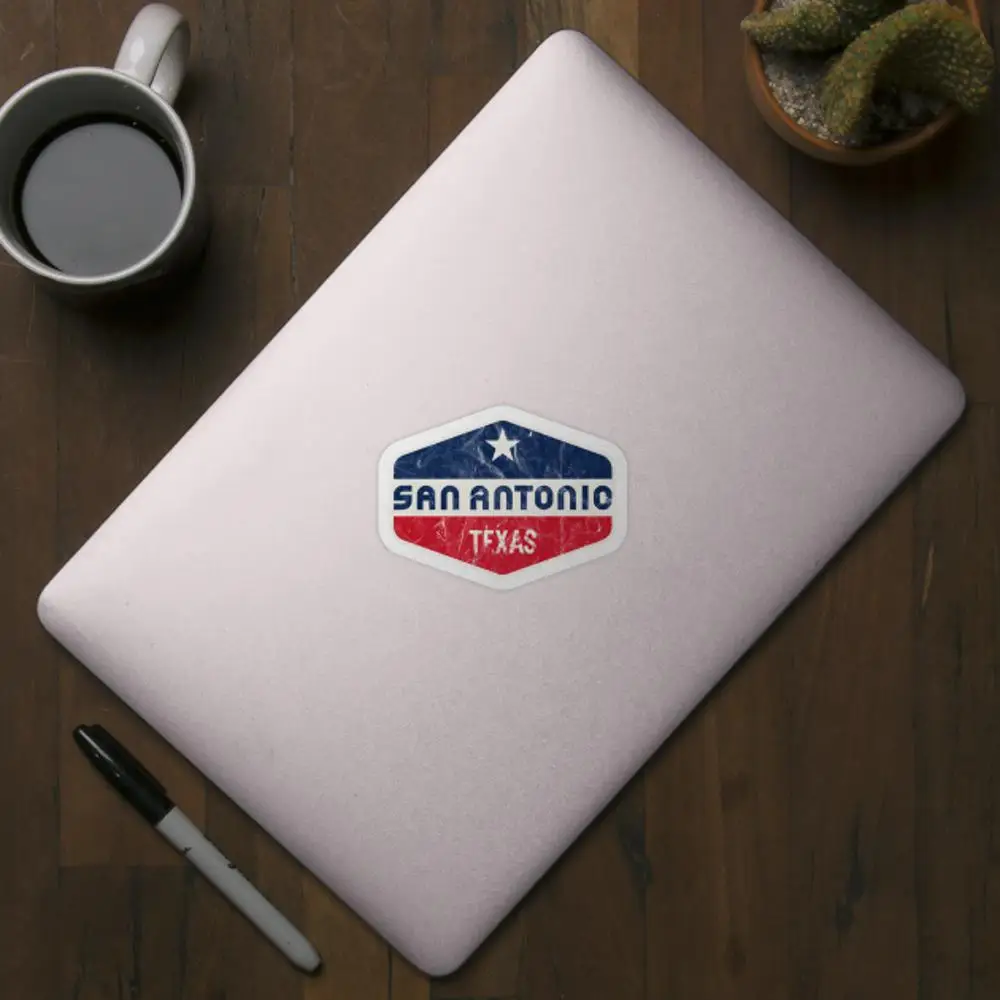 San Antonio Texas Adesivo para Laptop Decoração Quarto Carro Bonito Dos Desenhos Animados Arte Moda Mala Pública