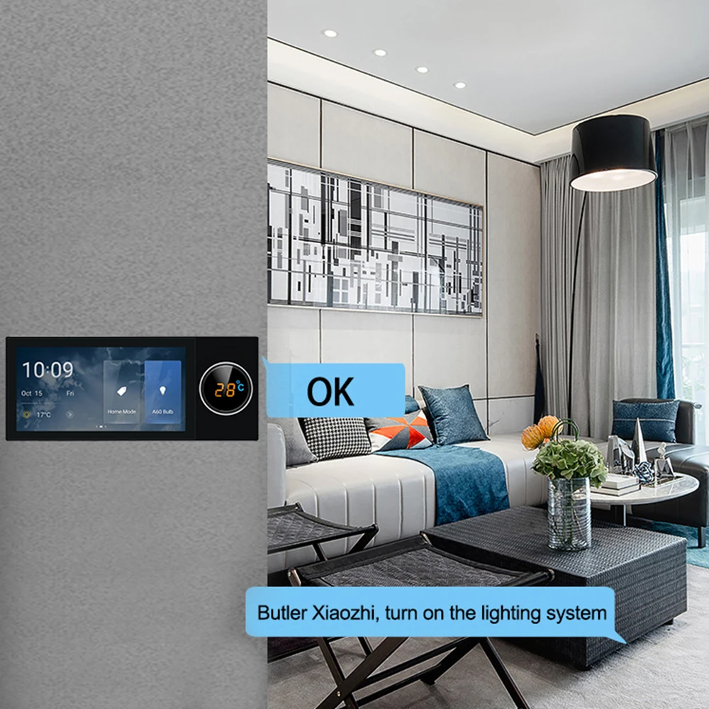 Tuya Smart Home Control Panel Max 6 inch Touch Screen with Bluetooth Zigbee Gateway Built-in Building Smart Knob Control Panel