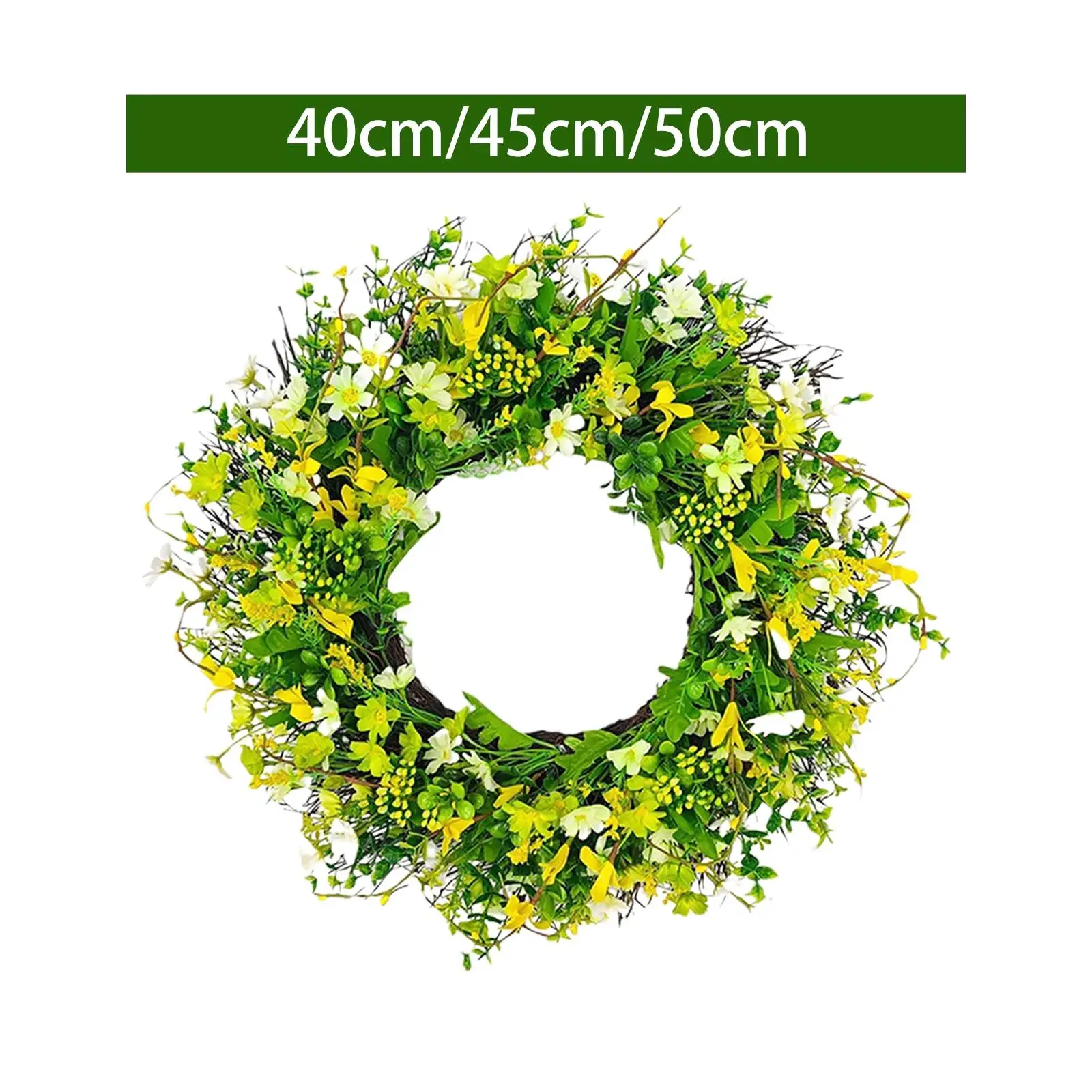 Flower Wreath Decorative Ornament Hanging for Garden Farmhouse Festival