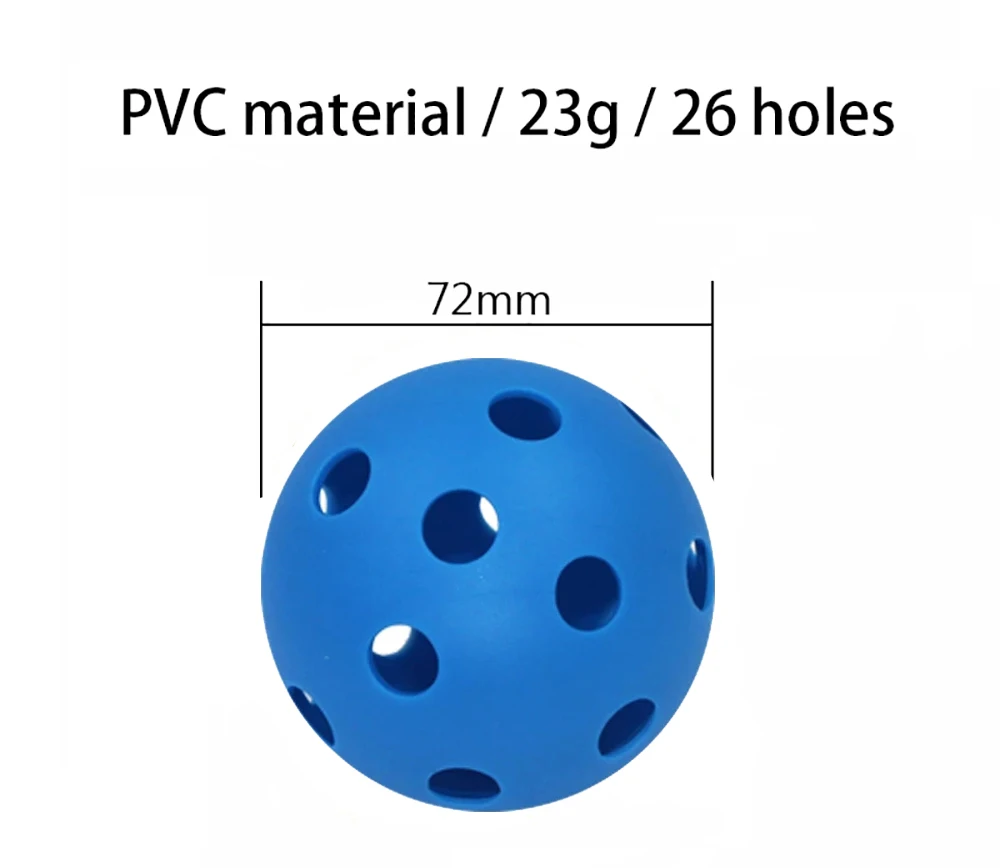 Hockey Floorball Stick Ball 4pcs Durable Pickleball Balls PVC Plastic For Outdoor Sport Practice Field Hockey Training