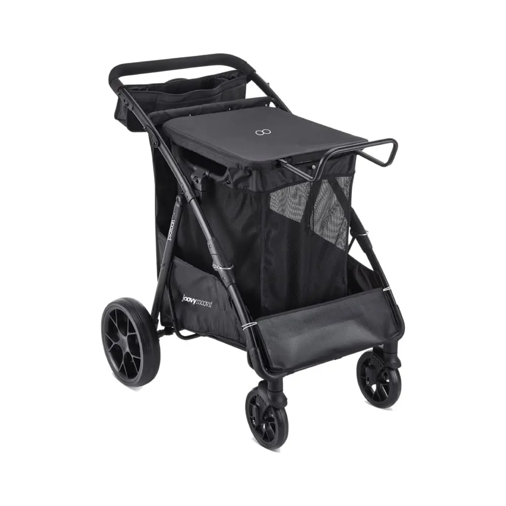 Joovy Platoon Utility Cart - The Ultimate Beach Wagon With All-Terrain Wheels, Removable Storage Basket, Personal Organizer,