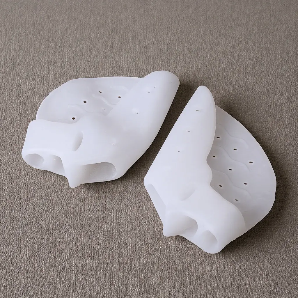 

Grade Silicone Toe Spacer for Bunions Hallux Valgus Correction Big Toe Straightener 3-Hole Design Moist Comfortable