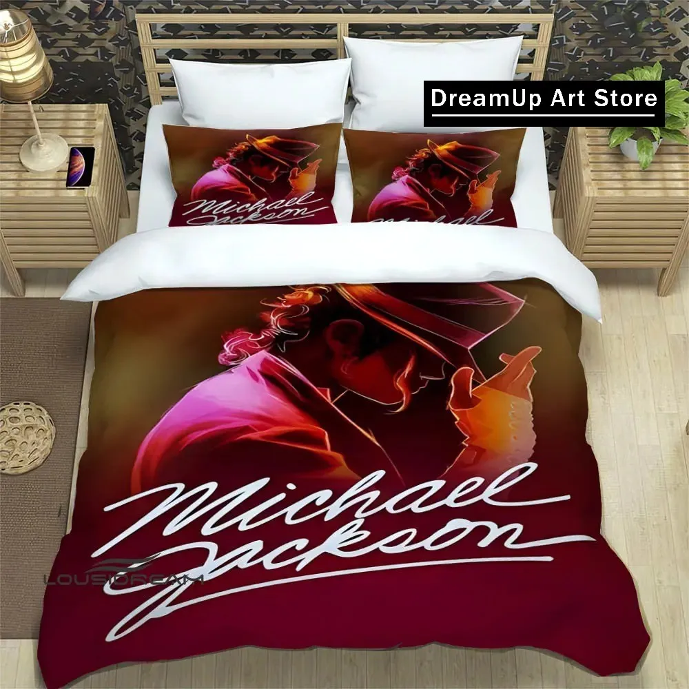 3D Print Fashion M-Michael Jackson Bedding Set Boys Girls Twin Queen King Size Duvet Cover Pillowcase Bed boys Adult Bedroom