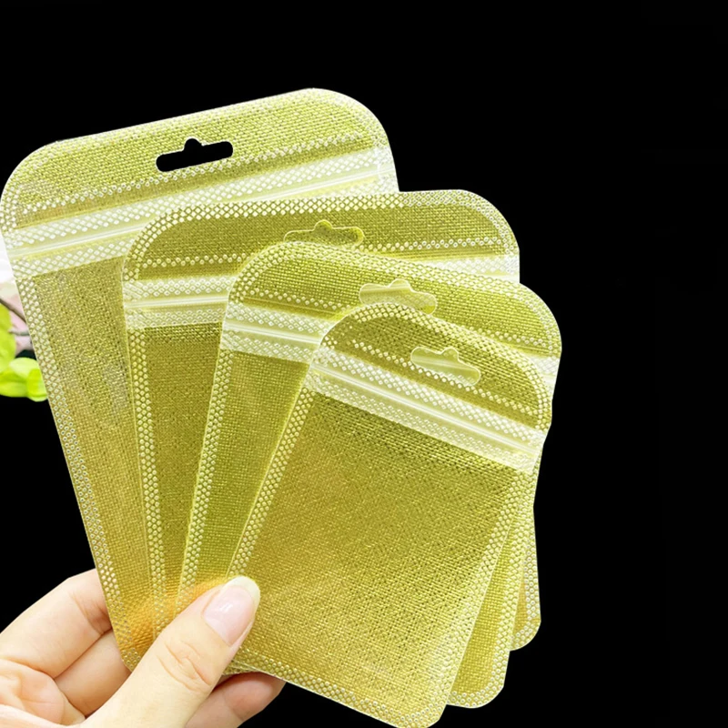 

50pcs Handmade Jewelry Packaging Display Bags with Hole 7*11cm Plastic Small Pouches Earring Storage Organizer Small Business