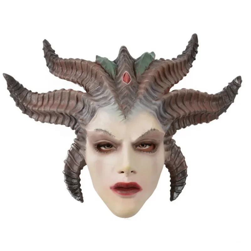 Spiel Diablo IV Lilith Teufel Maske Cosplay Horror Dämon Vampir Latex Masken Helm Halloween Party Kostüm Requisiten