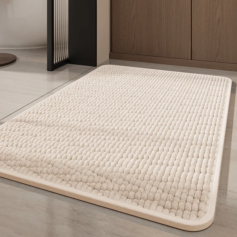 alfombra ba o,Bathroom door absorbent floor mat quick drying toilet non-slip floor mat. . salle de bain