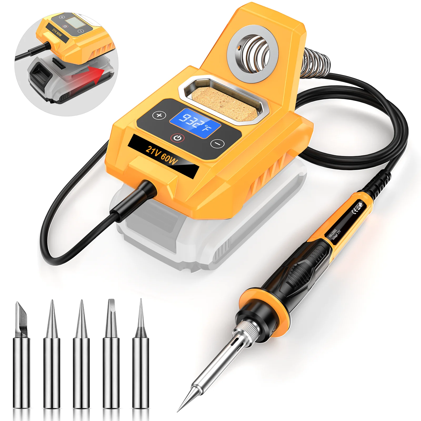 

Беспроводная паяльная станция, аккумулятор 20 В, электрическая паяльная станция с цифровым ЖК-дисплеем для ремонта своими руками