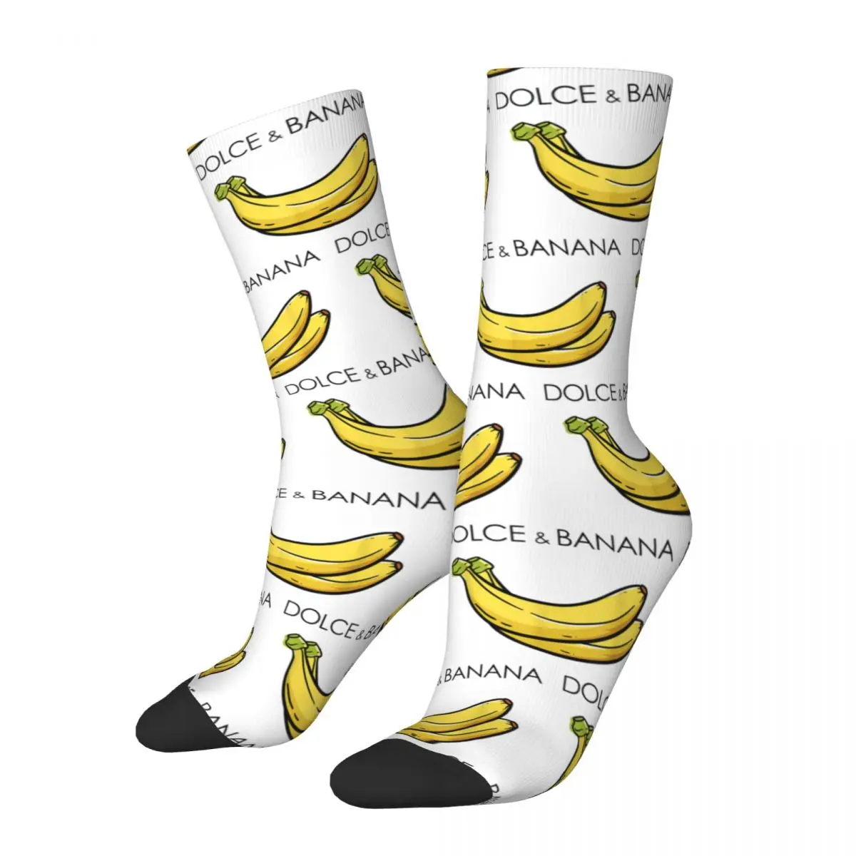 All Seasons Hip-hop Women Men Dolce And Banana Funny Crew Socks Accessories Print Socks Cute Best Gifts